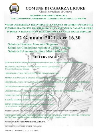 Ricordando Umberto Fracchia - Convegno del 22 gennaio 2021
